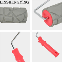 LSY10 ''Rouleau de peinture à motifs pour décoration murale Classic Brick Embossing Texture Rubber Roller Decorative Household DIY