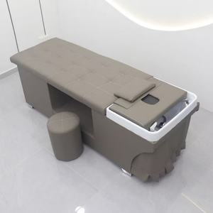 Table de lavage de cheveux de salon de massage thaïlandais, spa capillaire moderne, lit de lavage de cheveux - Product Image 6