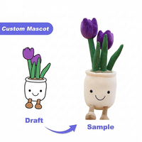 Jouet en peluche Funbox personnalisé en forme de tulipe, simulation de plante succulente, décoration intérieure, petit cadeau, 30 cm, jouet en peluche plante succulente