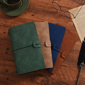 Cuaderno de Viaje Retro Nostálgico, Tamaño A6, Cubierta de Cuero, Libreta de Bolsillo, Sello de Perforación, Libro de Registro Creativo y Moderno para Regalo - Product Image 1