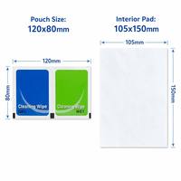 Lingettes nettoyantes pour écrans secs et humides en microfibre, pré-embouties, scellées individuellement, pour l'hygiène portable en voyage, OEM, marque privée, vente en gros