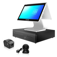Alta calidad todo en uno PC sistema Android precio al por mayor Dural pantalla Linux pos máquina tarjeta de crédito pos máquina