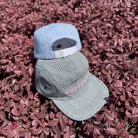 Gorra de Béisbol HOULIN de 6 Paneles con Bordado a Rayas, Visera Plana, Ajustable, de Algodón y Poliéster, para Adultos Unisex, para las Cuatro Estaciones