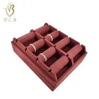 Plateau de présentation de bracelets de luxe personnalisé, organisateur de montres, boîte de rangement pour bracelets indiens