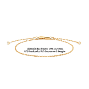 Bracelet en diamant en acier inoxydable 316L plaqué or PVD, bijoux durables et résistants pour femmes - Product Image 2