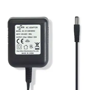 fabrik großhandel ce-geprüft europäischer stecker 5v 12v 1a 1,5a power adapter