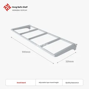 슈퍼마켓 선반을위한 모든 강철 걸이 스트립 편의점 스낵 그물 가방 의류를위한 사각 곡선 직선 후크 - Product Image 2