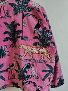 เสื้อแจ็กเก็ตกำมะหยี่พิมพ์ลายป่าสีชมพูเสื้อโค้ทผ้ากำมะหยี่โบฮีเมียนสำหรับชุดราตรี - Product Image 2