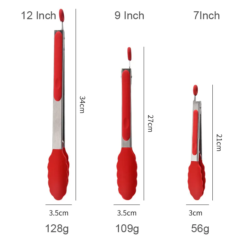 Premium-Edelstahl-Silikon-Griffe Sperr-Küchenflächen mit Silikon-Spitzen in 9' und 12'' Zoll