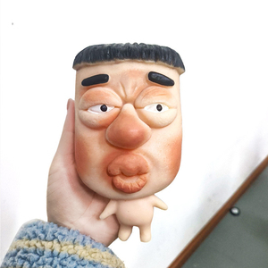 Juguete Blandito de Silicona TPR para Apretar Granos, con Diseño de Cabeza Grande y Labios Voluminosos, de Persona Enmascarada, Popular en TikTok, para Aliviar el Estrés - Product Image 5