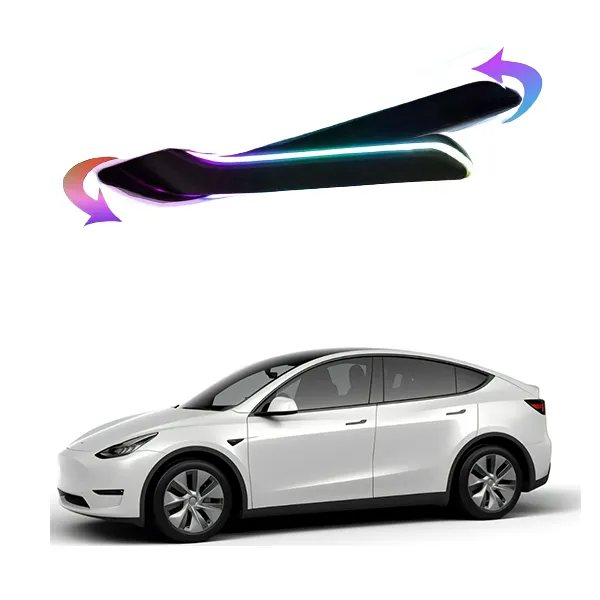 Умные электрические дверные ручки с красочными светодиодными лампами, автоматическая Совместимость с Tesla Model 3, автоматическая дверная ручка для Tesla Model Y