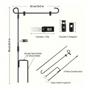 Halloween-Themed 12x18in Waterproof Adjustable Polyester <b>Garden</b> Flag Custom Design Fiberglass <b>Pole</b> Double-Sided <b>for</b> Yard Decor - Product Image 5