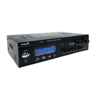 AV-88A güç amplifikatörleri desteği USB/BT/SD/FM Karaoke hoparlörü kablosuz ses stereo amplifikatör