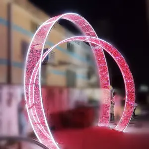 Outdoor Customized New Christmas Decoration 3D Large Arches Led Motif Lights decoration led outdoor Christmas lights