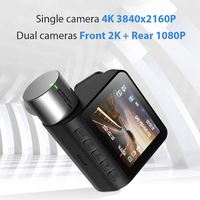 Wifi 70 Mai Mini Caméra Sans Fil Dvr H.265 Dash Cam Avant 4k + 1080P Résolution Gps Voiture Dvr