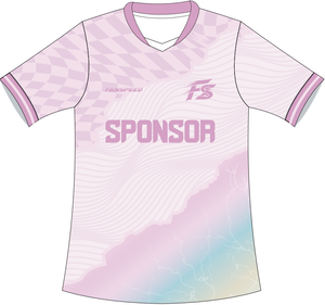 Vente en gros de maillots de football roses personnalisés pour femmes, respirants, col en V, maillots de football pour femmes - Product Image 3