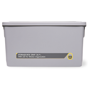 Contenitore Grigio da 28,9 L con Coperchio per Organizzazione Cucina - Product Image 2