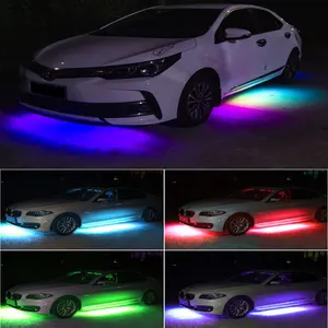 App Control RGB Auto Dekoration Licht Umgebungs Atmosphäre led Unter Streifen Unterboden System Auto Underglow Led-leuchten Neon