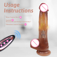 S-HANDE Stoßende Flüssigsilikon-Heizdildos, Realistische Große Silikondildos mit Vibration für Frauen und Männer, 12 Zoll