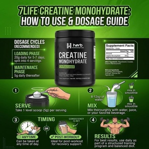 Private Label Premium Adult Tonic Body Nutrition Muscle Mass Weight Gain Pure <b>Creatine</b> Monohydrate Powder 300g Can Men Women - Product Image 3