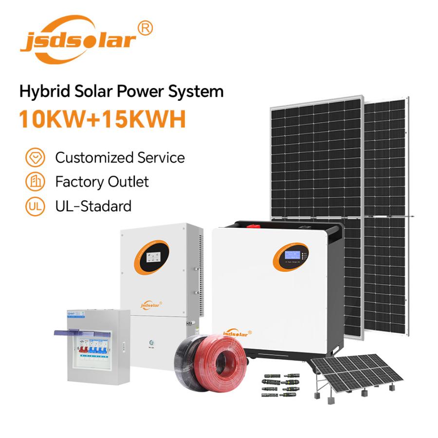 Jsdsolar 5 кВт 10 кВт 15 кВт 10 кВтч 15 кВтч вне сети солнечная энергетическая система гибридная солнечная система Возобновляемая энергия для дома