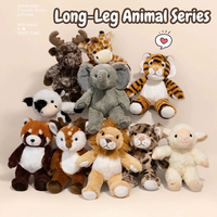 Langbeinige Tier-Plüschtiere Serie 23cm Stofftier-Puppe mit Individuellem Logo aus Strickstoff mit PP-Baumwollfüllung