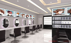 Vitrine en métal doré de salon avec logo personnalisé gratuit pour extension de cheveux humains et de perruques Support sur pied pour perruques de magasin - Product Image 3