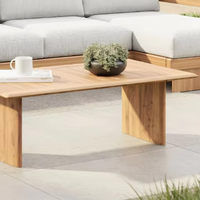 Table basse en teck de style moderne pour salle à manger, hôtel, parc, villa, pour les espaces extérieurs