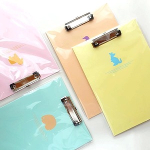 Manufacturer Wholesale A4 File Clip Board Fashion Simple Color Cartoon Design Double Layer Office Writing Pad Plastic Material - Product Image 5