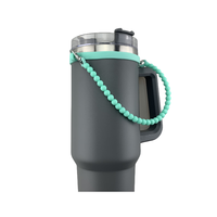 Poignée de bouteille porte-bouteille d'eau en silicone porte-lanière avec sangle s'adapte à la plupart des accessoires de tasse Stanley compatibles 8-40oz
