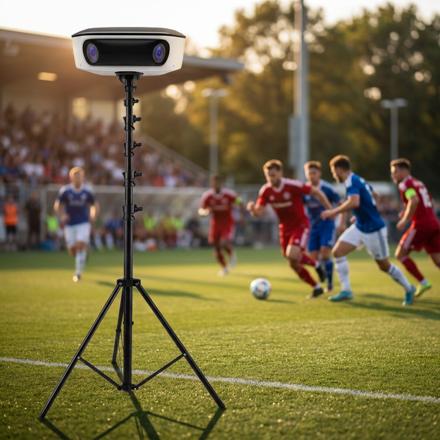AI Auto Tracking 4K Screenless Action Camera with 180 Wide Angle Waterproof Live Stream for Sports Team Training