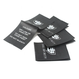 Suministro directo de fábrica Logotipo impreso personalizado Ropa Satén Etiquetas de cuidado Etiquetas con instrucciones de lavado - Product Image 3