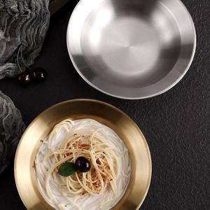 Ciotole in acciaio inossidabile piatti personalizzati zuppa vassoio da portata largo bordo profondo Spaghetti piatti - Product Image 2