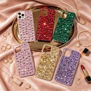 Fundas de Lujo con Diamantes Brillantes para <span class=keywords><strong>iPhone</strong></span> Xr Xs 6 <span class=keywords><strong>7</strong></span> 8 11 12 13 14 15 16 17 18 Plus Pro Max - Product Image 3