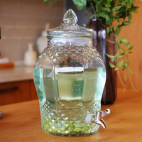 Distributeur de jus en verre 20L 15L 10L 8L 6L avec robinet