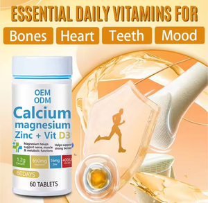Comprimés OEM Calcium Magnésium Zinc Vitamine D3 avec capsules de Vitamine D3 pour la santé osseuse, la maintenance immunitaire et le soutien osseux – Supplément - Product Image 2