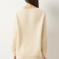 Großhandelslieferant Damen Weicher Gebürsteter Pullover Rundhals-Strickware Herbst Winter Pullover mit Eigenem Logo Gestrickter Sweater