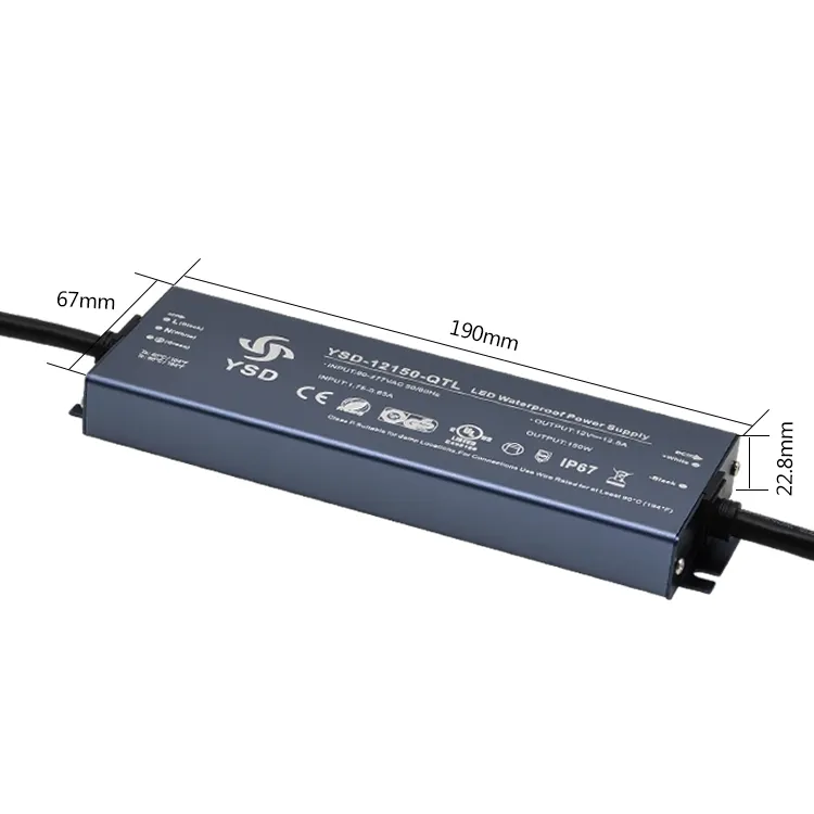 Hersteller DC 12V 24V 100-277V AC 150W 100W 200W 250W 300W 350W 500W Konstante Spannung Ultra dünnes wasserdichtes LED-Netzteil