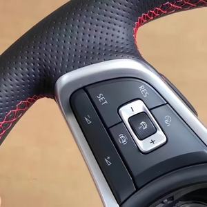 Volant sport en cuir JIANSHAN TF-0027 à 3/4 branches, plusieurs tailles de poignées pour Volkswagen <span class=keywords><strong>Golf</strong></span> MK6/MK7/MK7.5/<span class=keywords><strong>GTD</strong></span>/GTE/R Passat - Product Image 2