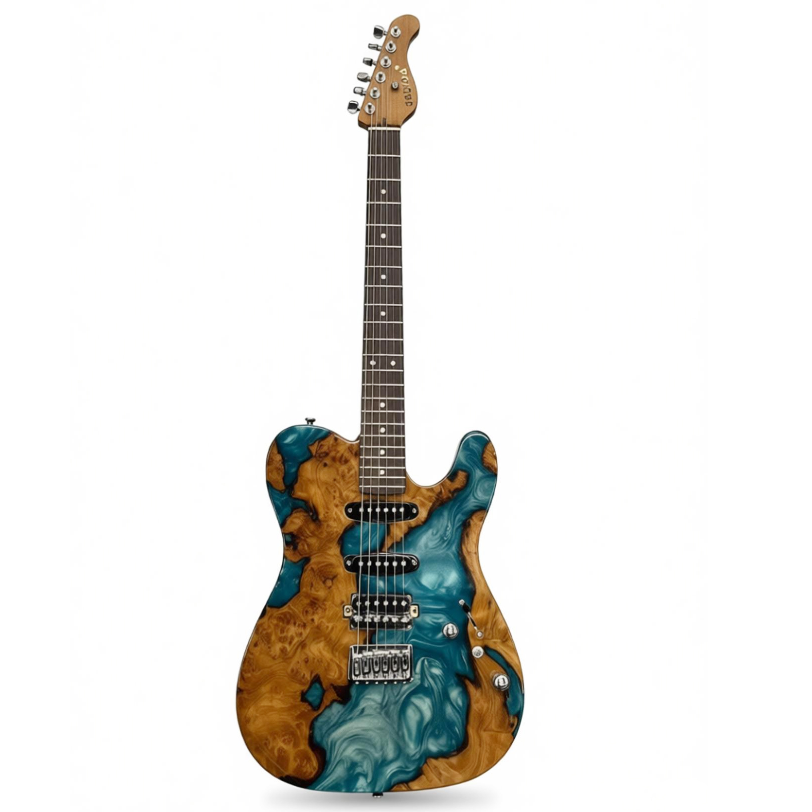 Résine TL-Bleu + grain de bois