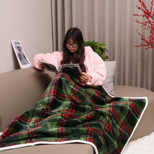 <span class=keywords><strong>Plaid</strong></span> <span class=keywords><strong>de</strong></span> <span class=keywords><strong>Noël</strong></span> personnalisé en usine OEM imprimé couverture moelleux pour l'hiver au lit - Product Image 4
