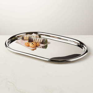 Plateau de service en acier inoxydable ovale de vente chaude - Product Image 1