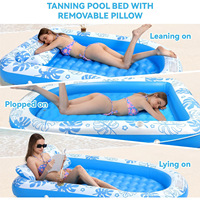 Flotteur gonflable pour piscine en PVC pour adultes Addotron avec coussin de piscine