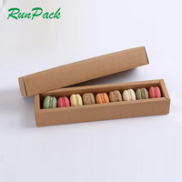 Emballage de nourriture pour pâtisserie, boîte à gâteaux transparente, macarons, biscuits en carton avec logo personnalisé, 100 pièces
