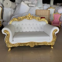 Chaises en bois à dossier haut pour enfants, canapés de luxe en bois, adaptés pour un mariage, Queen Royal, bon marché, vente en gros