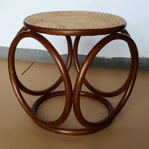 Sedia in legno curvato sgabelli in legno massello europeo classico fatto a mano in vimini <span class=keywords><strong>Vintage</strong></span> sedile casa da pranzo mobili retrò sgabello - Product Image 1