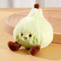 Mini jouet en peluche poire verte, porte-clés, pendentif fruit rembourré de qualité, coussin décoratif, breloque de sac, cadeau