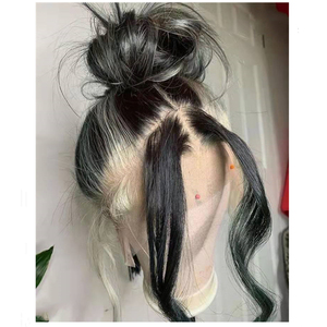 Pelucas de Cabello Humano Virgen Sin Procesar con Ondas Naturales, Color Sal y Pimienta 1B/60, con Encaje Frontal Italiano HD de 13x4 - Product Image 4