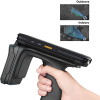 قارئ بطاقات إلكترونية محمول متين من Chainway طراز C72 يعمل بنظام أندرويد مع تقنية UHF RFID، مدى قراءة طويل، ماسح رمز UPC، جهاز PDA للمستودعات