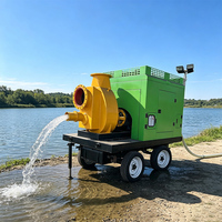 Pompe centrifuge auto-amorçante à haut débit pour eaux usées industrielles, avec moteur diesel, pour l'irrigation agricole